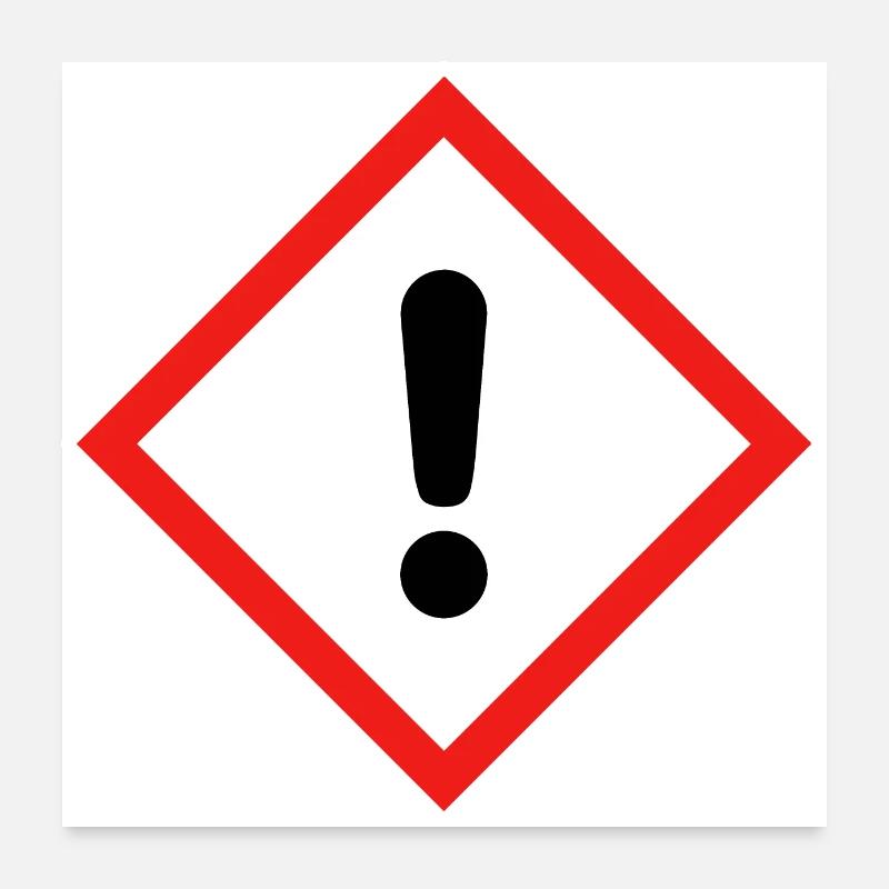 Warnung vor Gesundheitsgefahren, Gesundheitswarnung - Poster 60x60 cm - Weiß