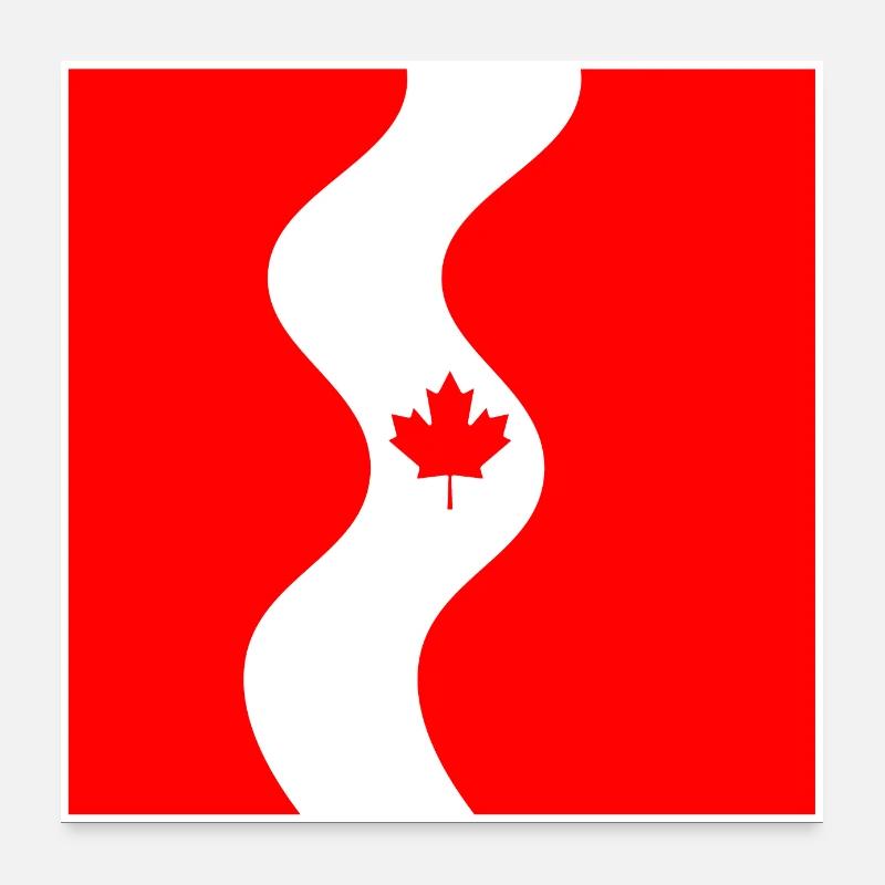 Drapeau du Canada Poster 60 x 60 cm