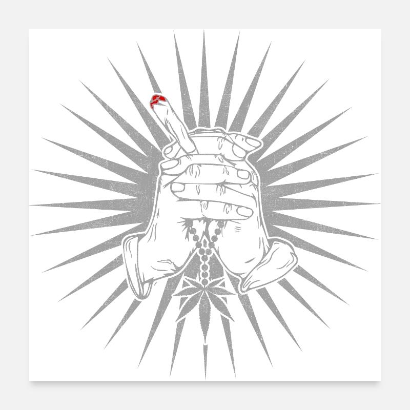 Stoner Cannabis Cigarette Poster 60 x 60 cm