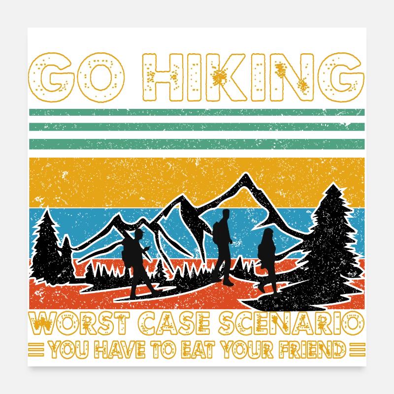 Go Hiking Poster 60x60 cm