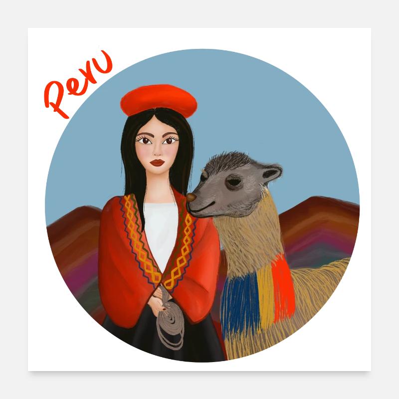 Apapucharse - Pérou Poster 60 x 60 cm