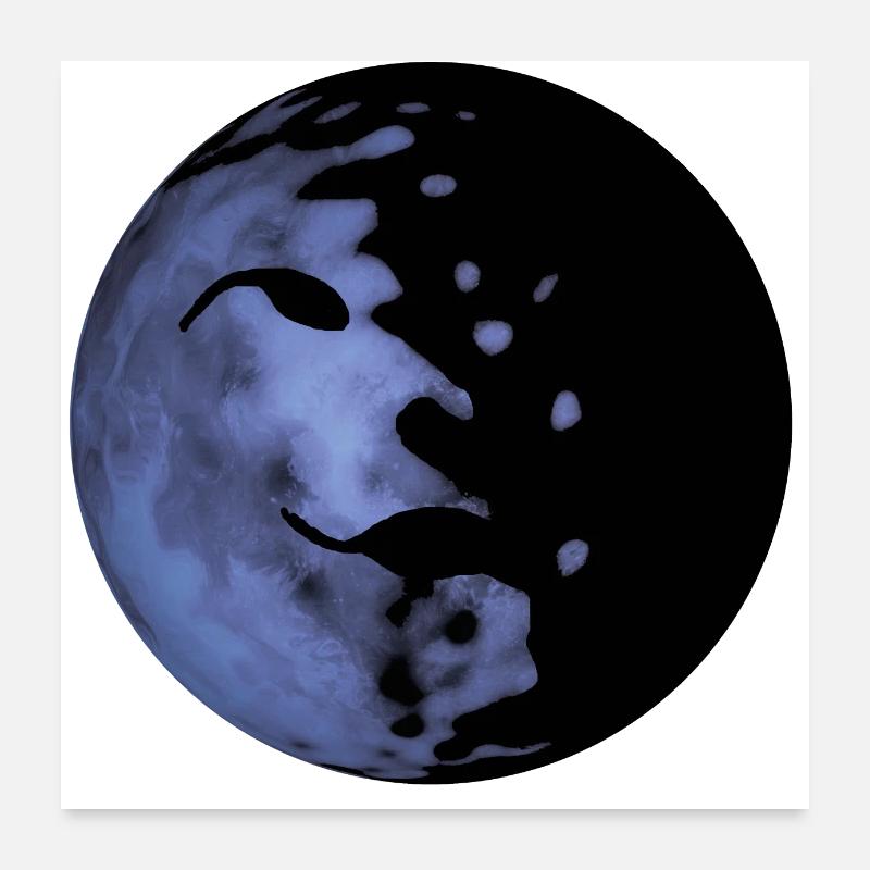 Planet - Poster 60x60 cm - Weiß