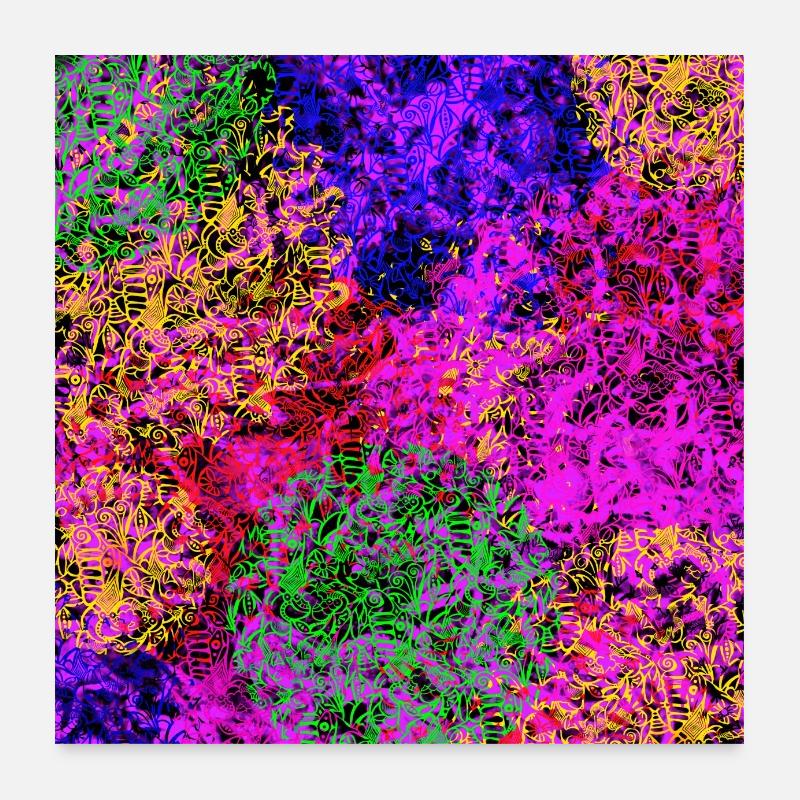 Florale Abstraktion Poster 60x60 cm