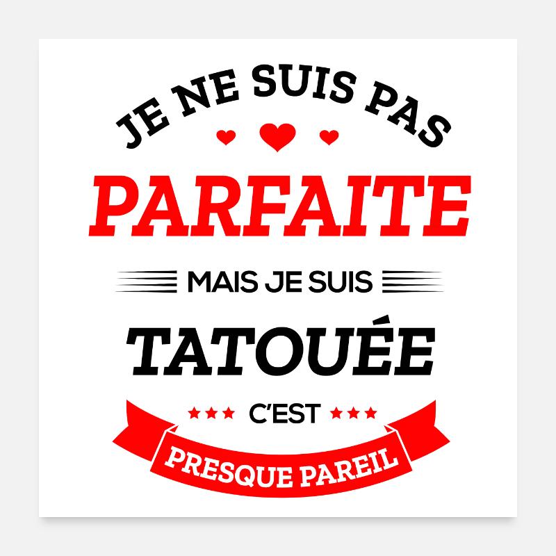 TATOUÉE PARFAITE Poster 60 x 60 cm