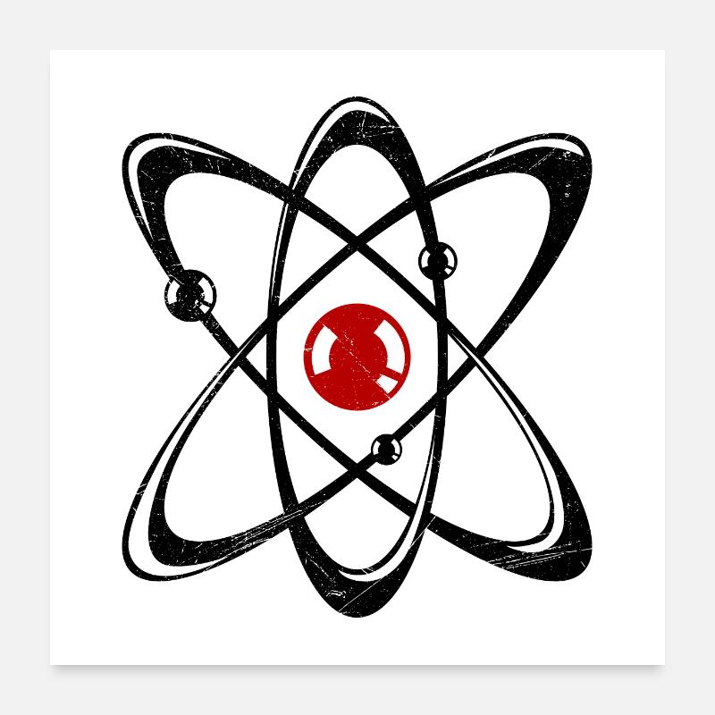 Symbol Atom Science Chemistry Physics Gift Poster 24" x 24" (60x60 cm)