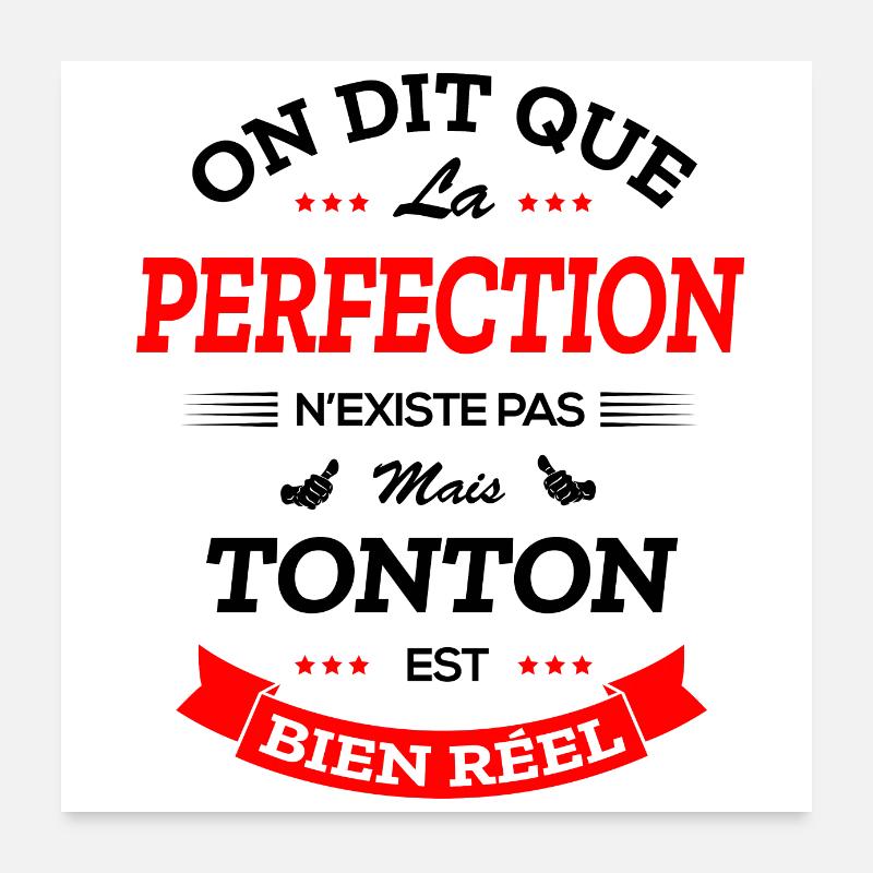 TONTON PARFAIT BL Poster 60 x 60 cm