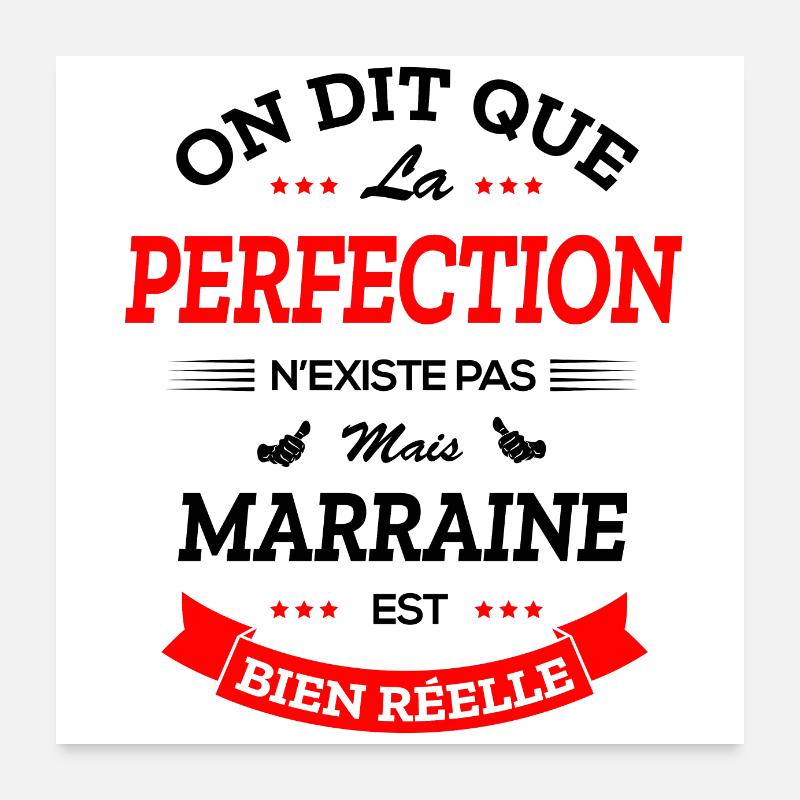 MARRAINE PARFAITE Poster 60 x 60 cm
