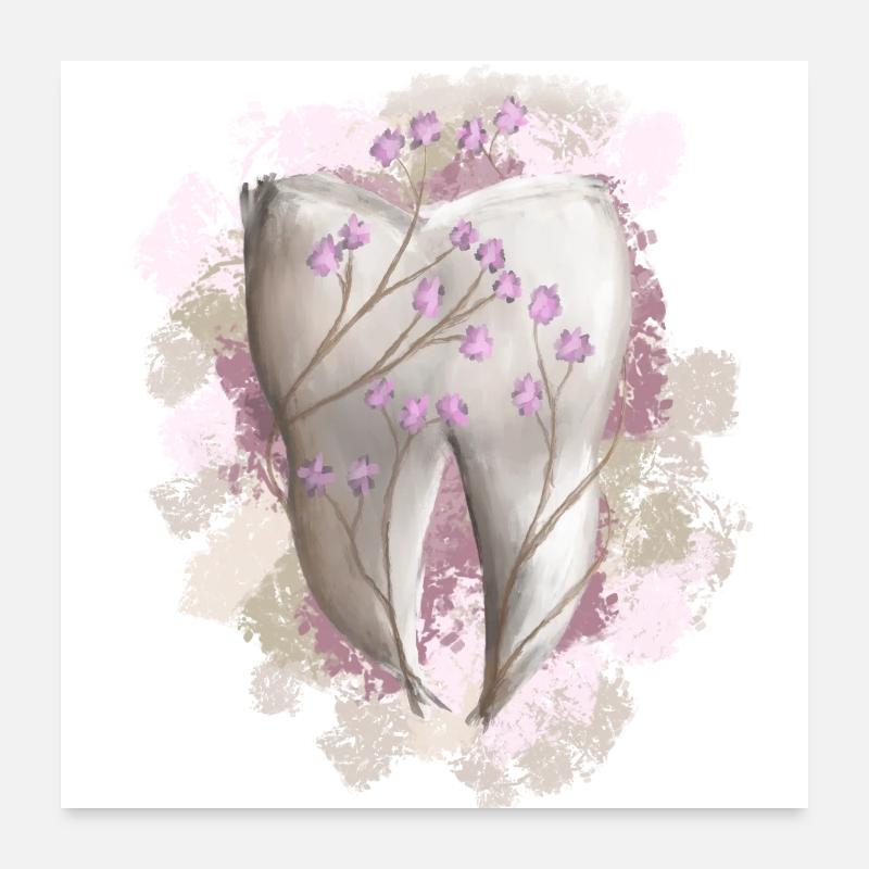 Tooth Painting. Dentist gift. Dental Practice Poster 24" x 24" (60x60 cm)