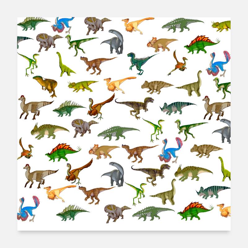 Dinosaurier Poster 60x60 cm