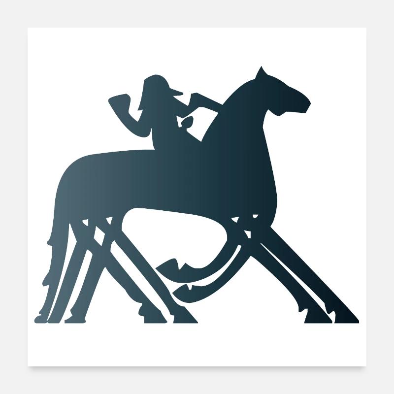 Odin & Sleipnir Poster 60 x 60 cm