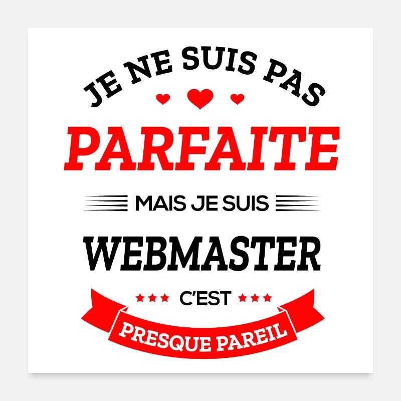 WEBMASTER PARFAITE Poster 60 x 60 cm