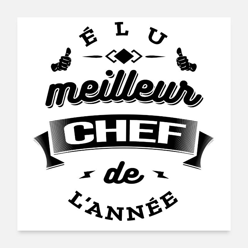 ÉLU MEILLEUR CHEF DE L'ANNÉE Poster 60 x 60 cm