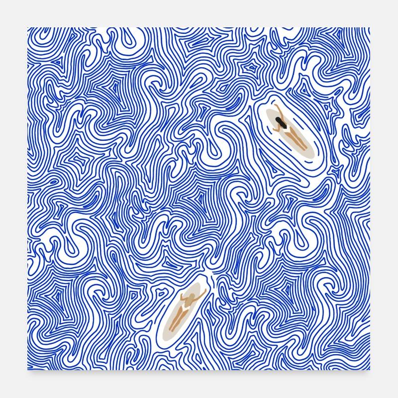 Waves from above Poster 24" x 24" (60x60 cm)