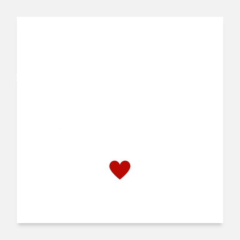 Mon super frère que j'aime - Poster 60 x 60 cm - blanc