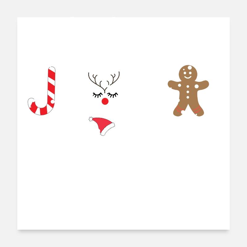 Frohe Weihnachten Poster 60x60 cm