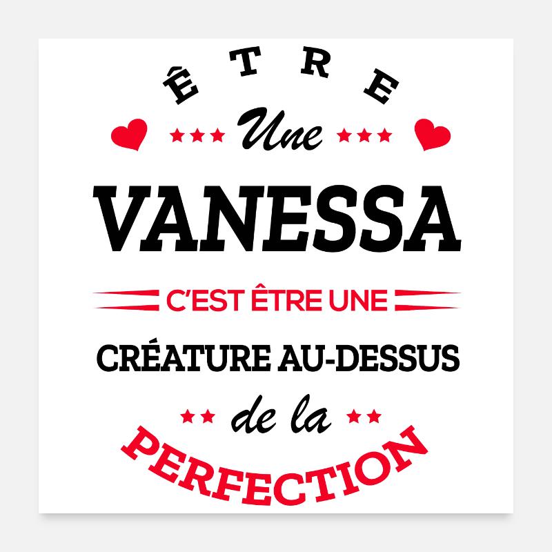 VANESSA PARFAITE - NOM VANESSA Poster 60 x 60 cm