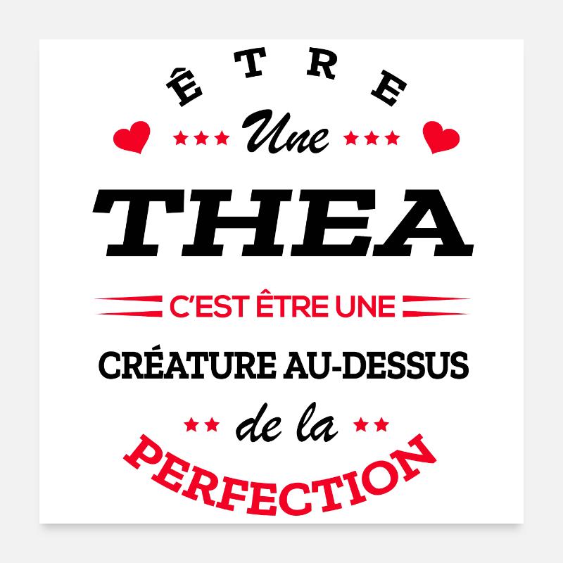 THEA PARFAITE - NOM THEA Poster 60 x 60 cm