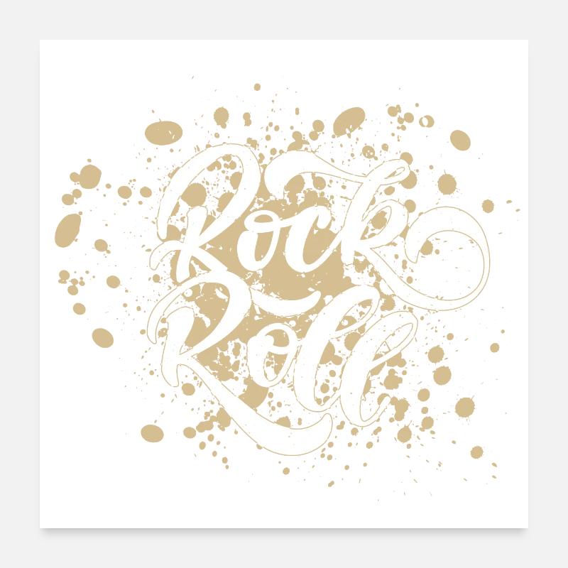 Rock and roll Poster 60 x 60 cm