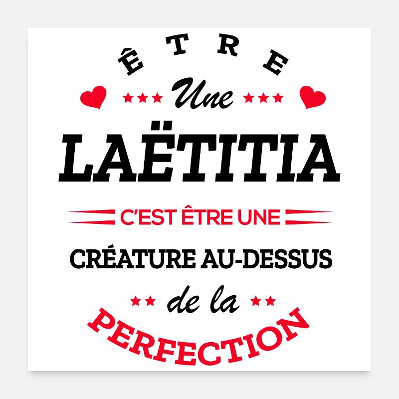 LAËTITIA PARFAITE - NOM LAËTITIA Poster 60 x 60 cm