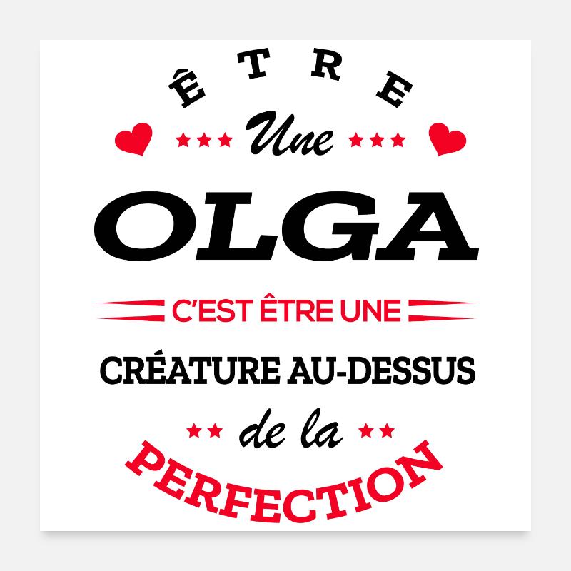 OLGA PARFAITE - NOM OLGA Poster 60 x 60 cm