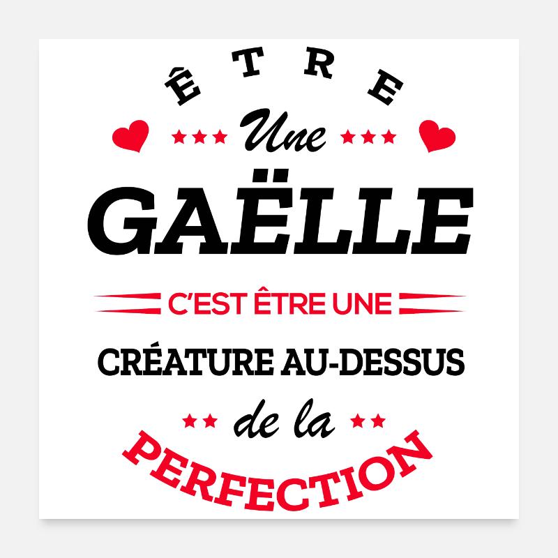 GAËLLE PARFAITE - NOM GAËLLE Poster 60 x 60 cm