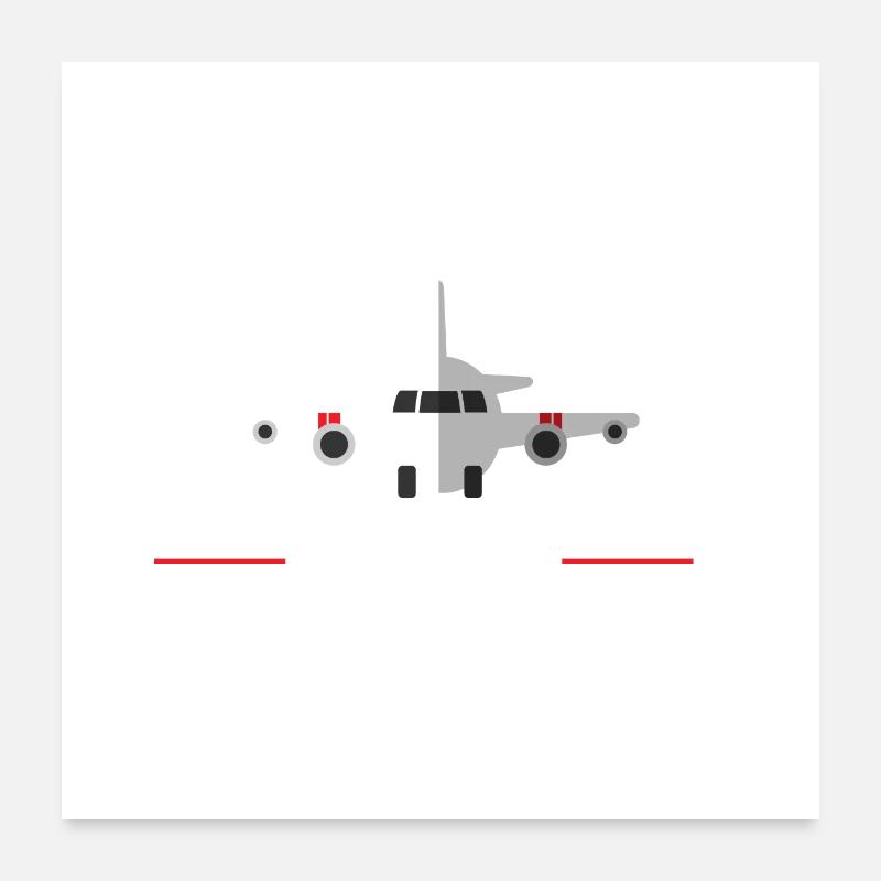 Ich kann nicht ich muss Pilot-Geschenkidee Poster 60x60 cm