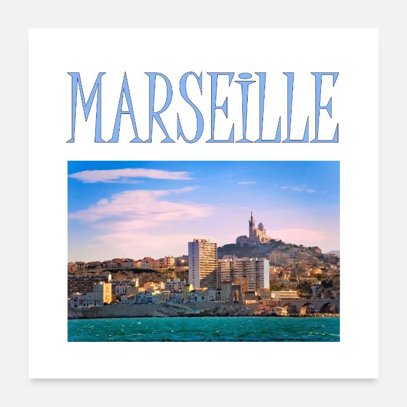 Marseille Art Poster 24" x 24" (60x60 cm)