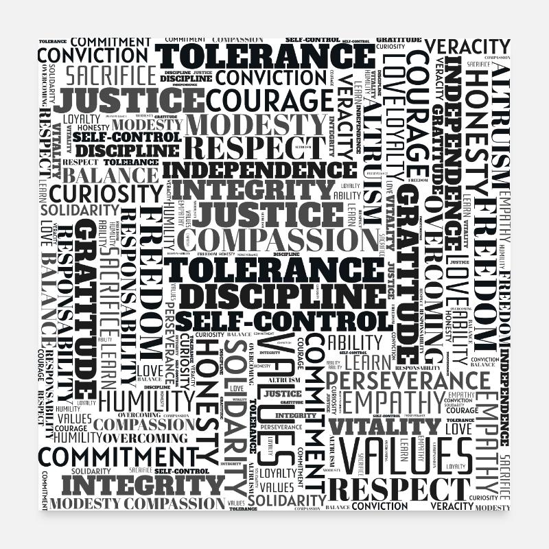 VALEURS Poster 60 x 60 cm