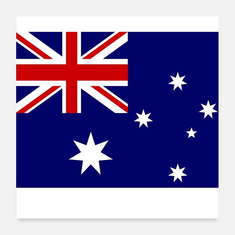 Australia Flag Poster 24" x 24" (60x60 cm)