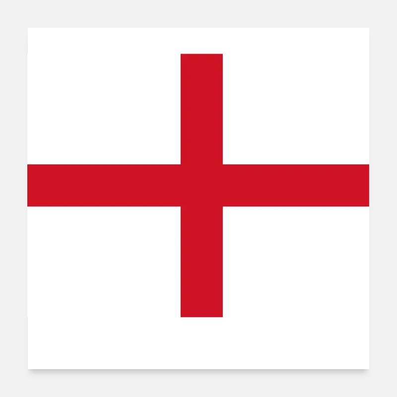 England - Poster 24" x 24" (60x60 cm) - white