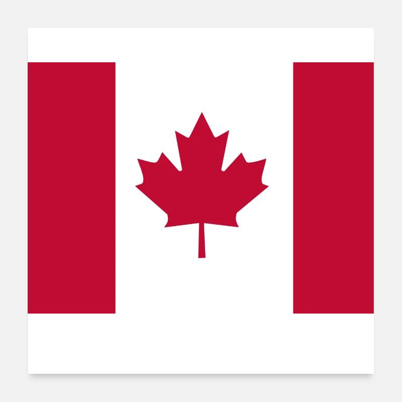 Drapeau du Canada Poster 60 x 60 cm