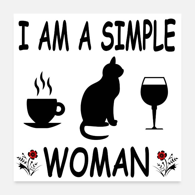 Katze Poster 60x60 cm