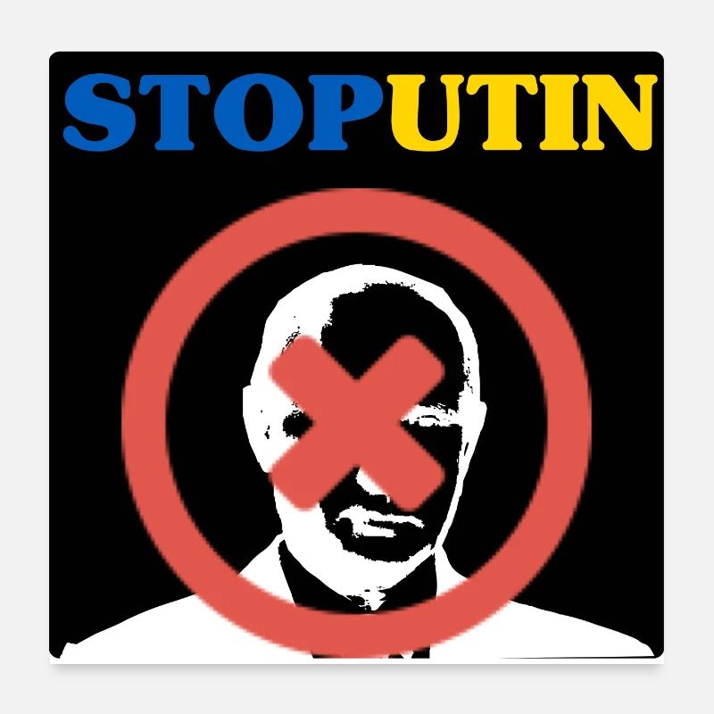 Arrêtez poutine Poster 60 x 60 cm