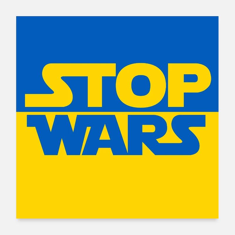 Ukraine - Poster 60x60 cm - Weiß