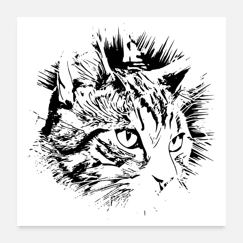Cat Poster 24" x 24" (60x60 cm)