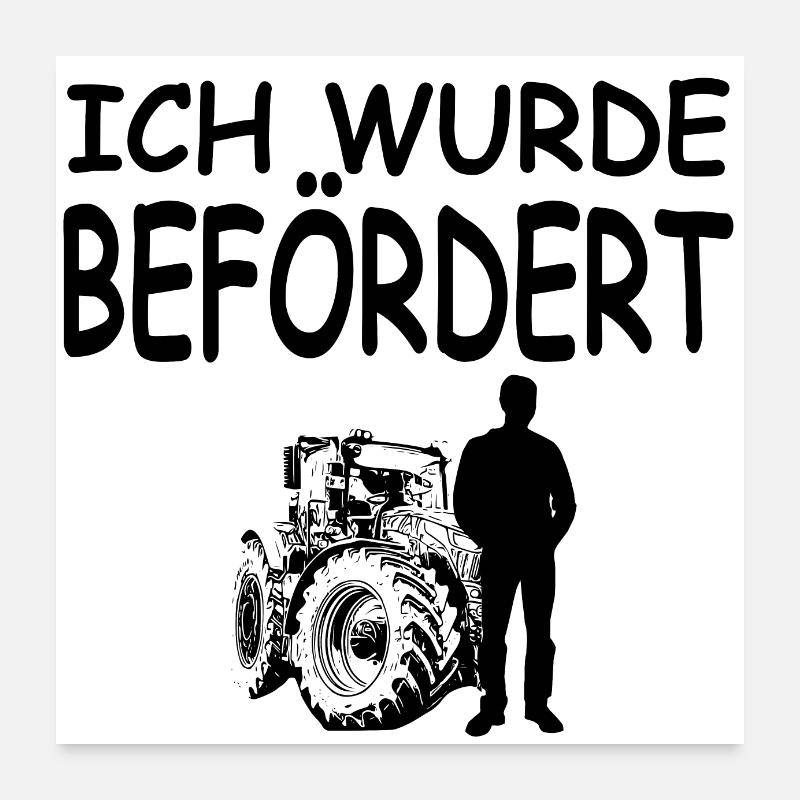 Traktor Poster 60x60 cm