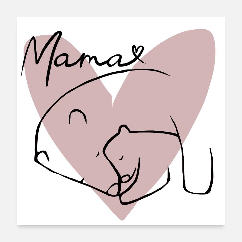 Mama Bear Poster 24" x 24" (60x60 cm)