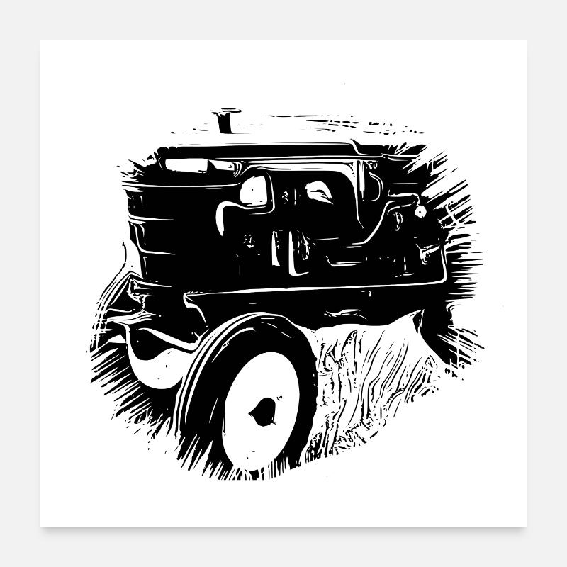 Traktor Poster 60x60 cm