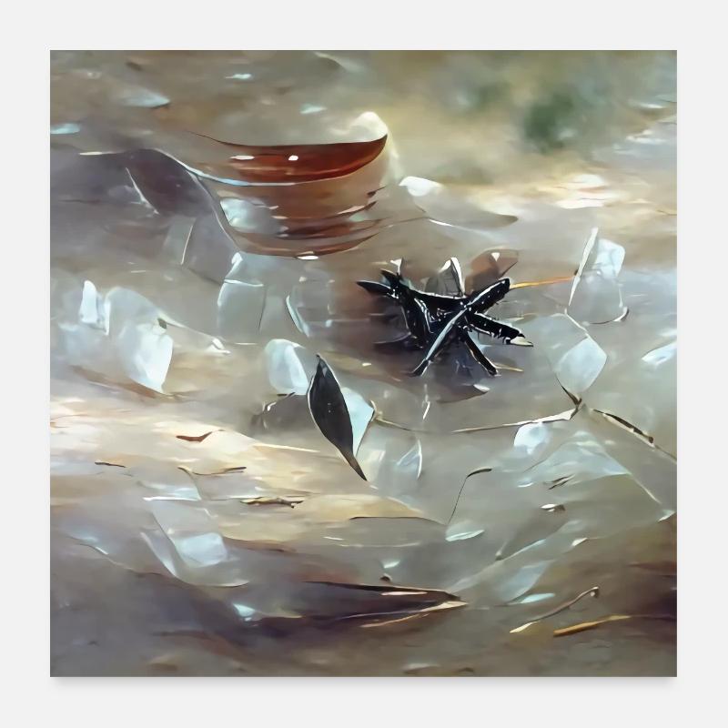 Hollandite quartz crystal gemstone Poster 24" x 24" (60x60 cm)