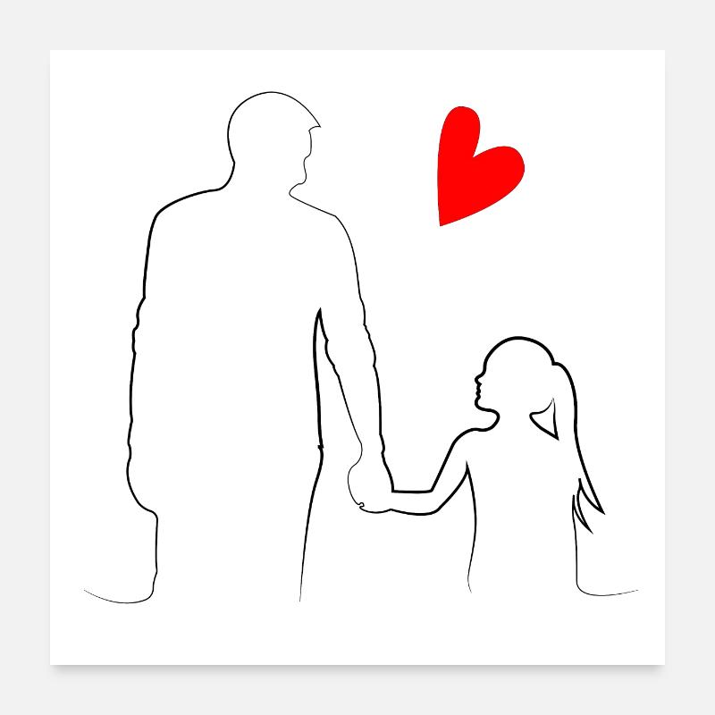 PERE and her DAUGHTER Poster 24" x 24" (60x60 cm)