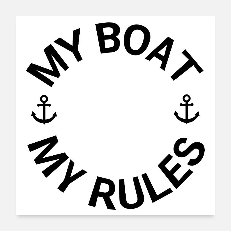 Bateau Poster 60 x 60 cm