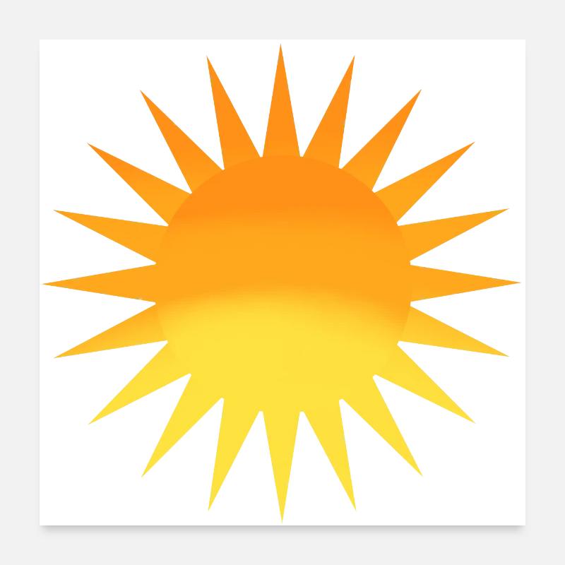 sun drawing Poster 24" x 24" (60x60 cm)
