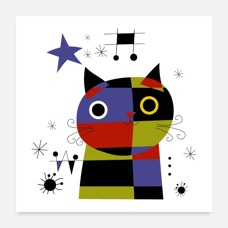 Katze Poster 60x60 cm