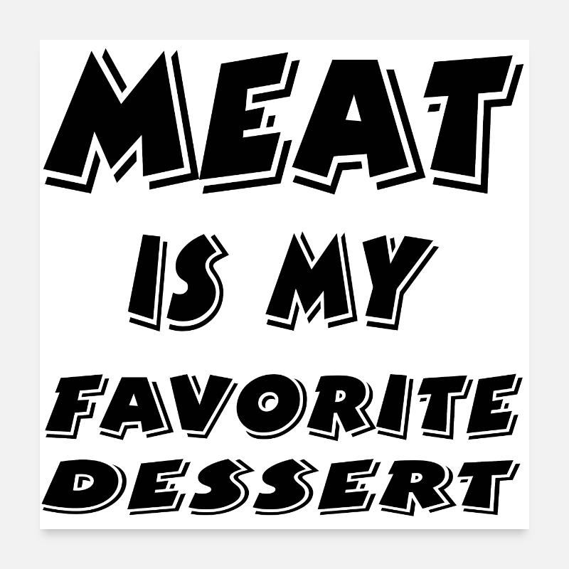 Fleisch Poster 60x60 cm