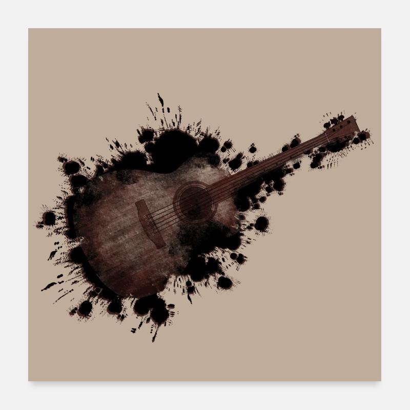 Guitare Poster 60 x 60 cm