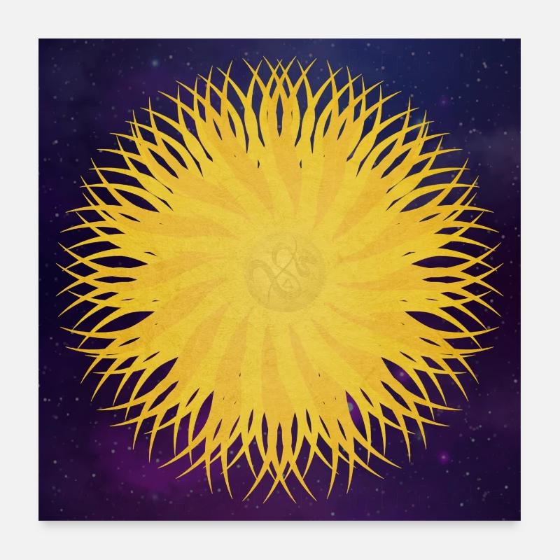 Light symbol sun - soul sign - universe Poster 24" x 24" (60x60 cm)