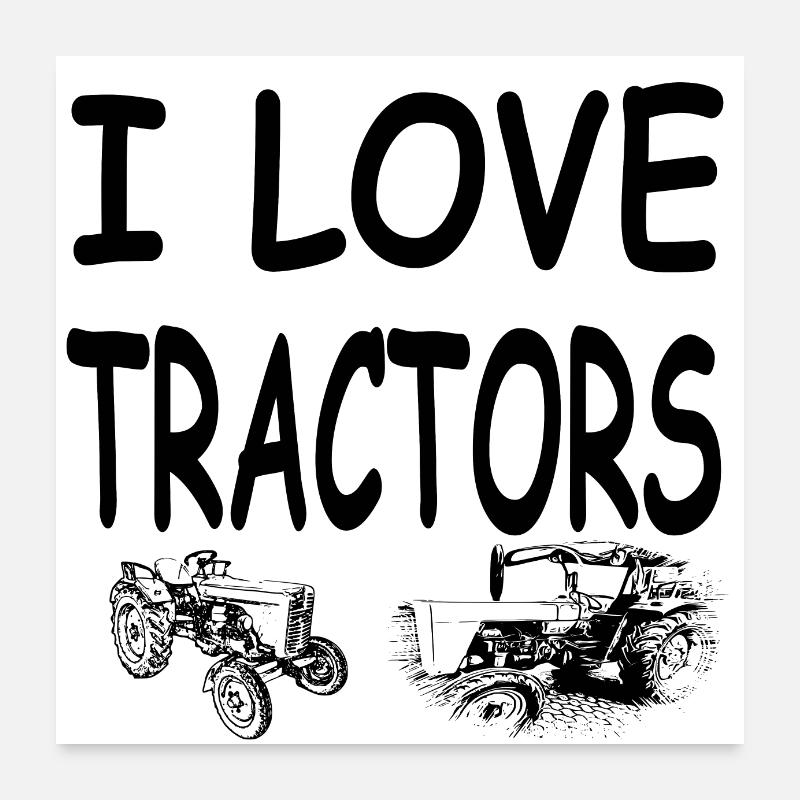 Tracteur Poster 60 x 60 cm
