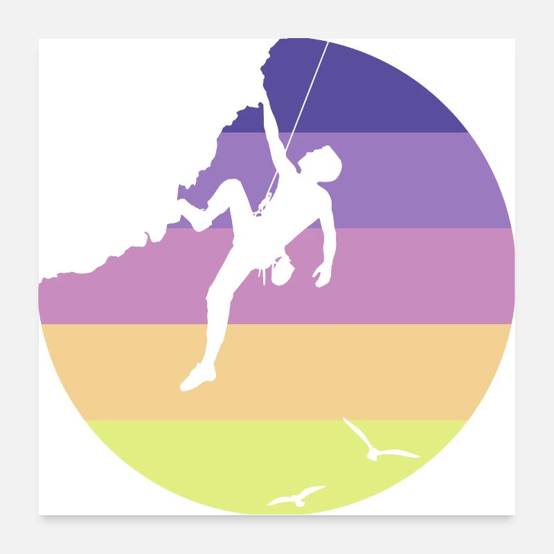 Climbing Poster 24" x 24" (60x60 cm)