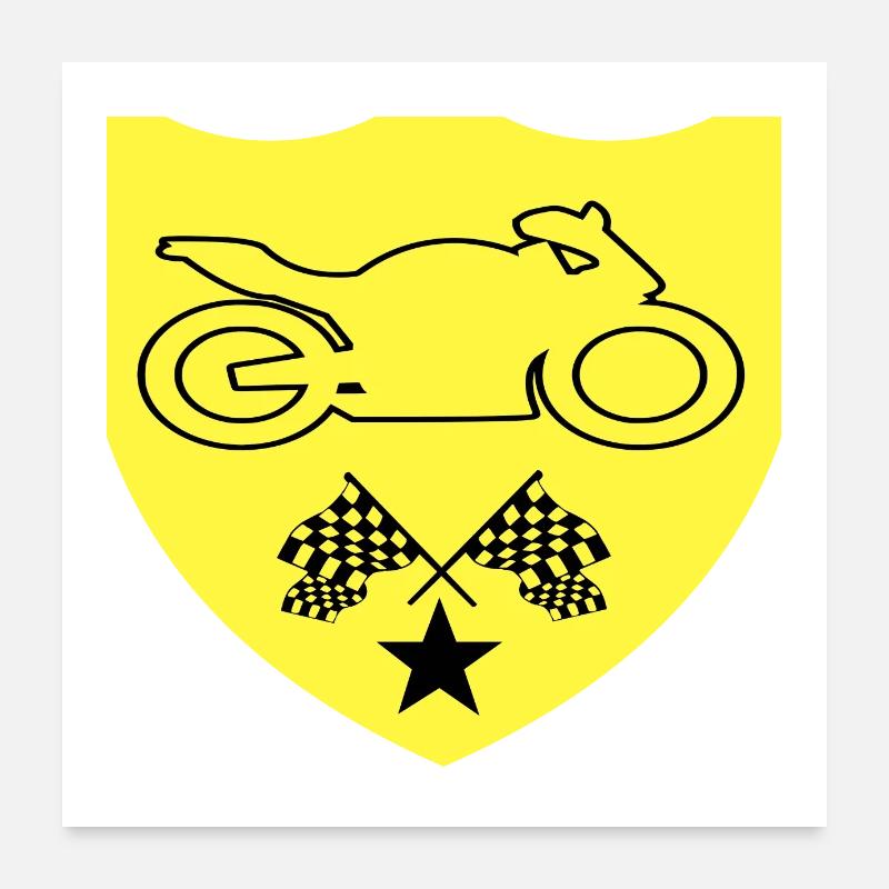 Motorcycle Poster 24" x 24" (60x60 cm)