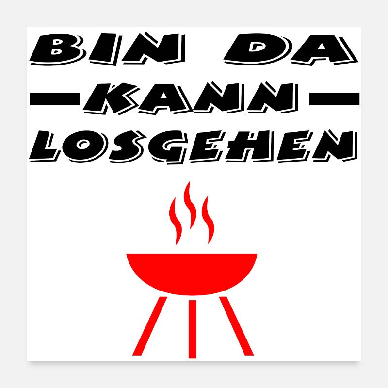 Grillen Poster 60x60 cm
